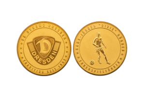 Dynamo Dresden Goldmünze Poliert Sandstrahl