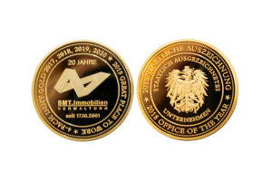 Goldmünze Firmenjubiläum