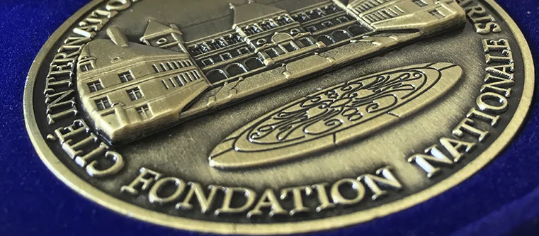 3D geprägte Medaille zur Grundsteinlegung
